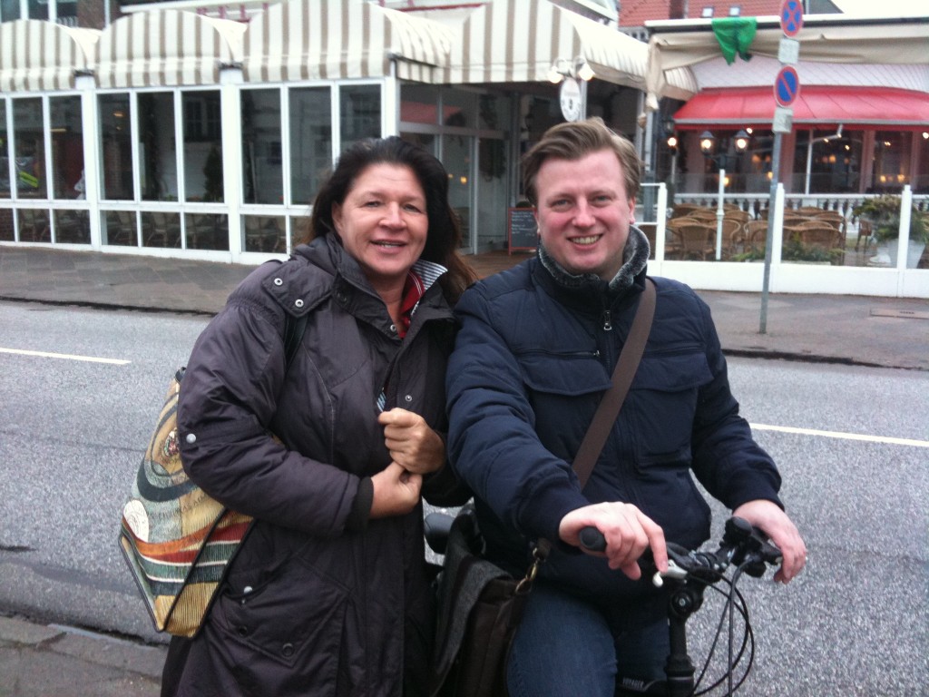 Fahrradtreff Sabine Linek (Chefin der Naturheilpraxis) und Kevin Fehling (La Belle Epoche, drei Sterne)